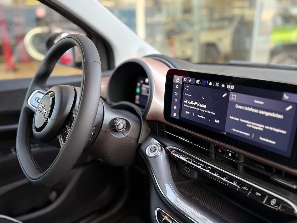 Fiat 500 La Prima 42 kWh | Camera | Carplay | Cruise control, Auto's, Fiat, Gebruikt, 4 stoelen, Origineel Nederlands, 1265 kg