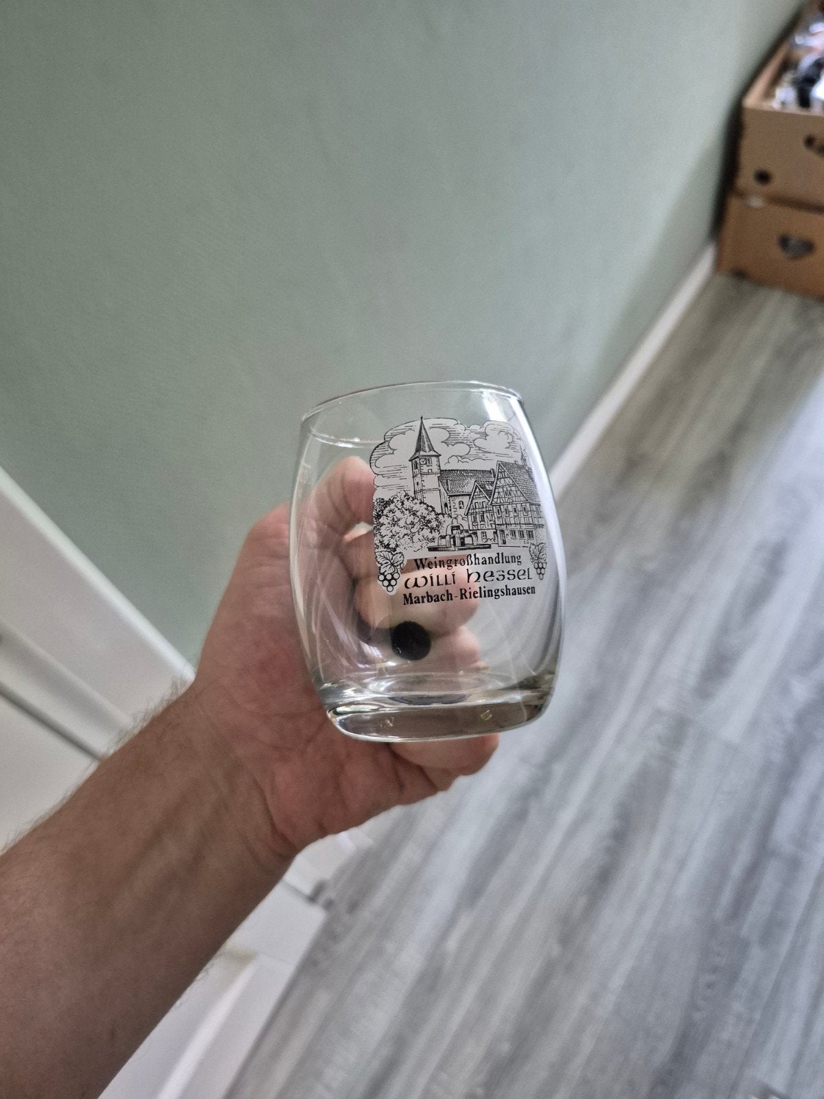 Wijnproefglas Weinegroßhandlung Willi Hessel 0.25l, Antiek en Kunst, Ophalen of Verzenden