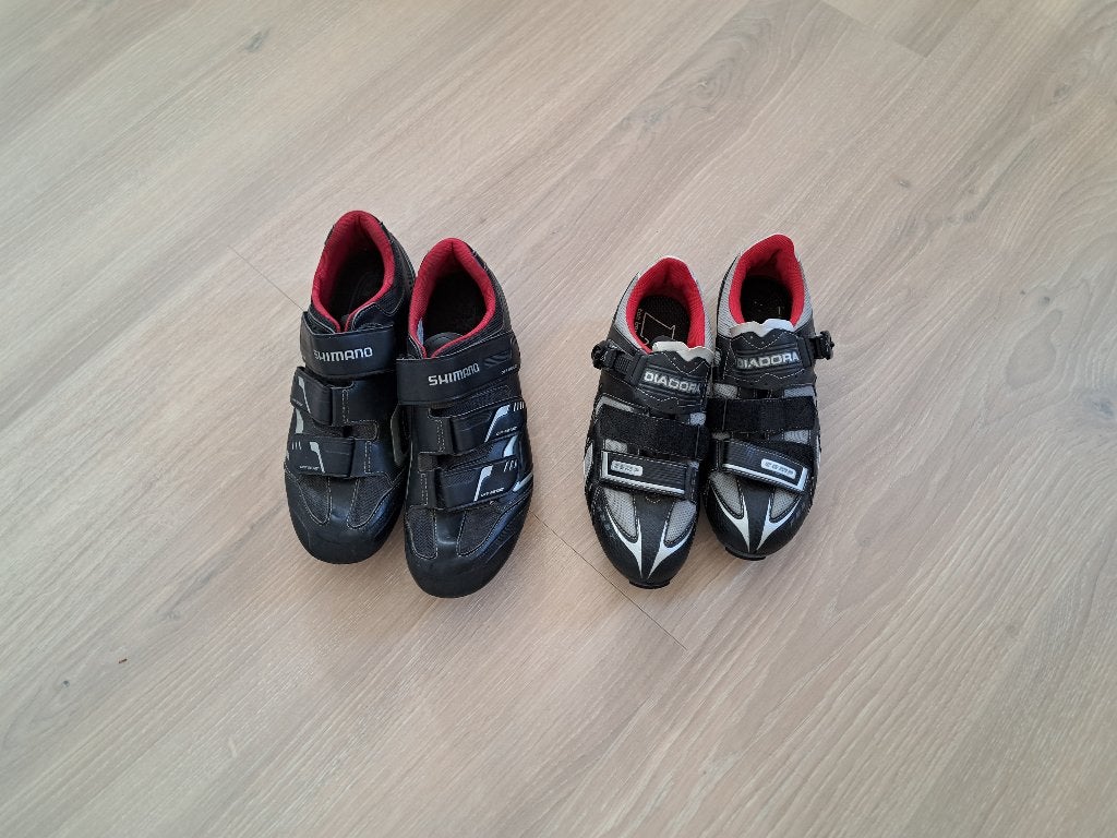 Wielrenschoenen dames en herenpaar, Sport en Fitness, Ophalen, Gebruikt, Schoenen
