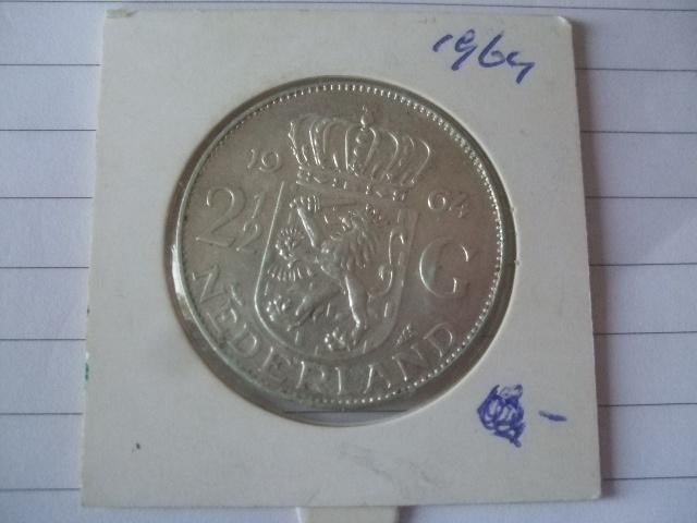 Zilveren Rijksdaalder 1964, Postzegels en Munten, Munten | Nederland, Koningin Juliana, Verzenden, Zilver, Losse munt