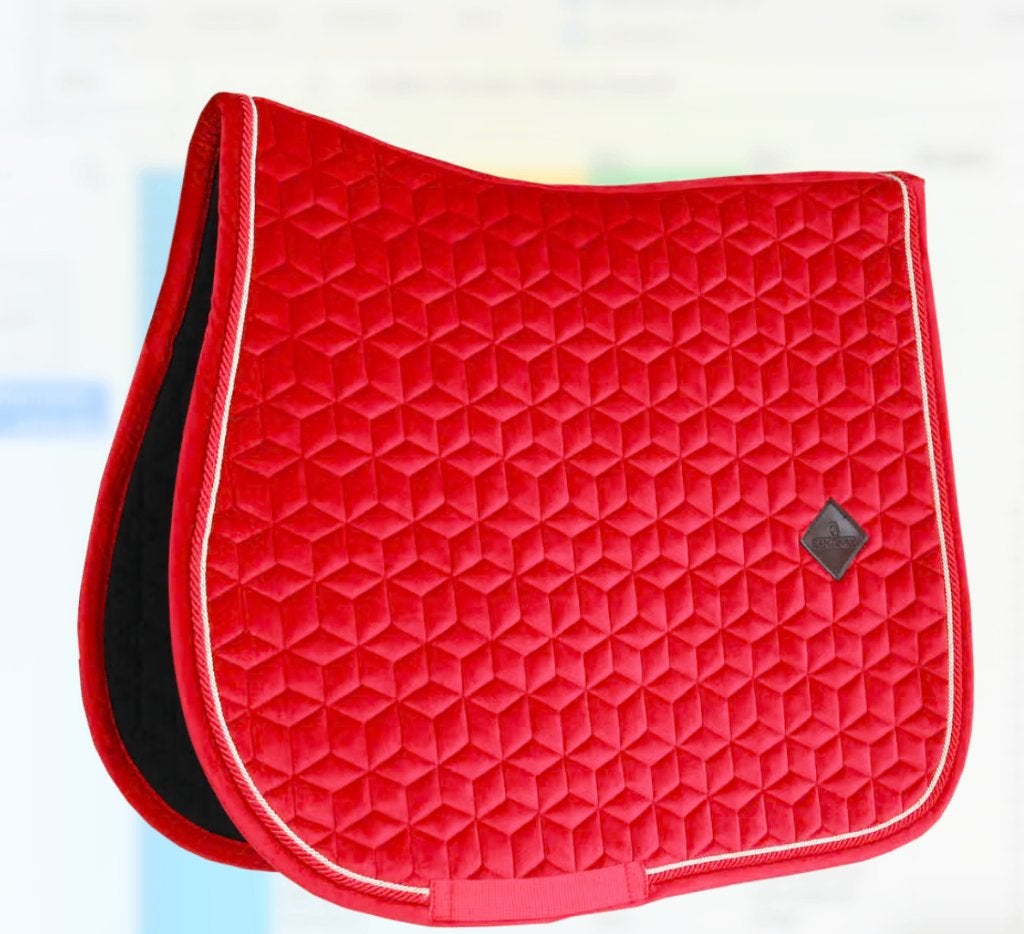 Dekje Kentucky Velvet rood full VZH, Dieren en Toebehoren, Paarden en Pony's | Dekens en Dekjes, Full (L), Rood, Nieuw, Ophalen of Verzenden