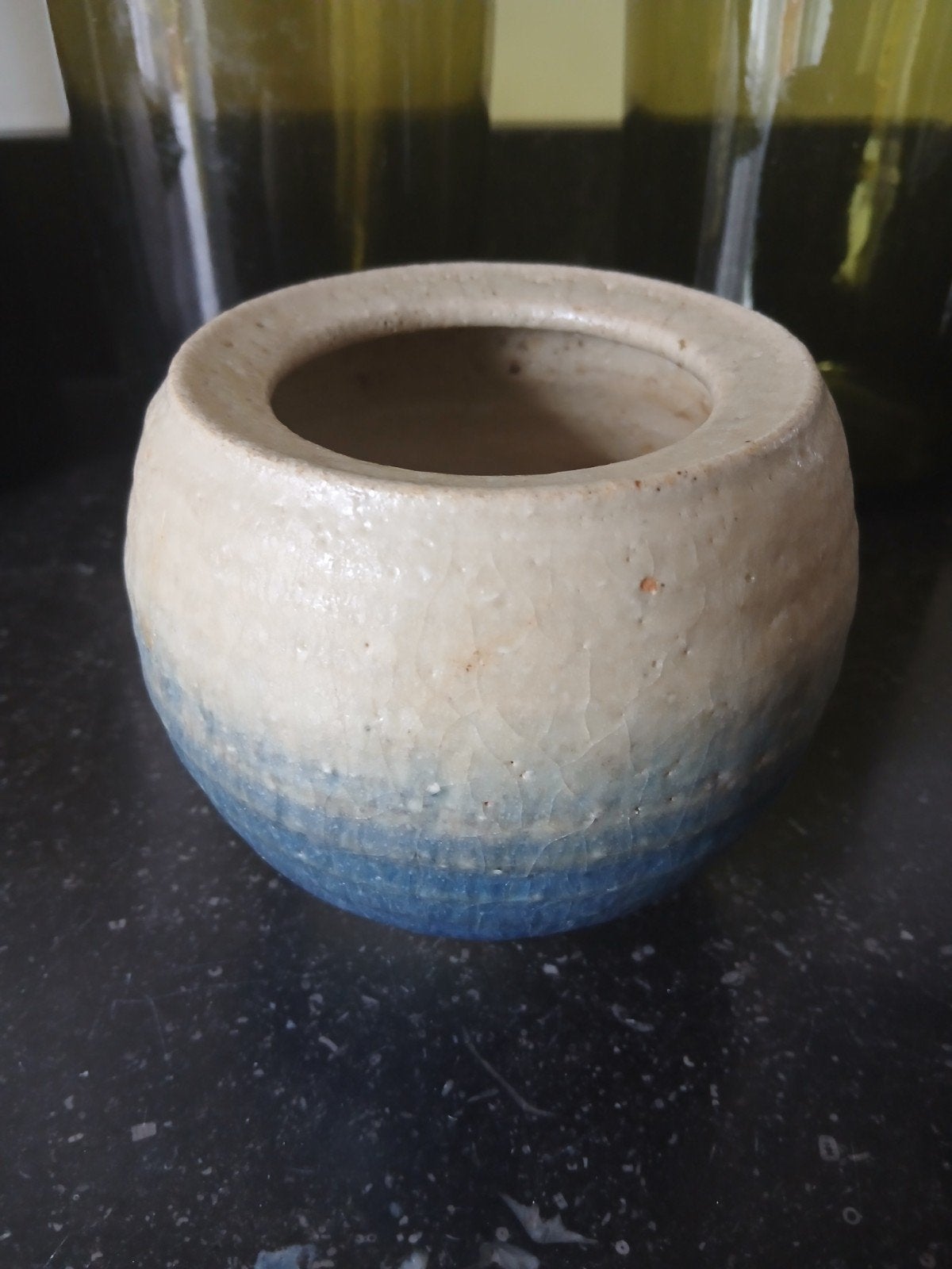 fraaie  vintage Mobach vaas/ pot, Verzenden, Zo goed als nieuw, Handgemaakt, Natuurlijk materiaal