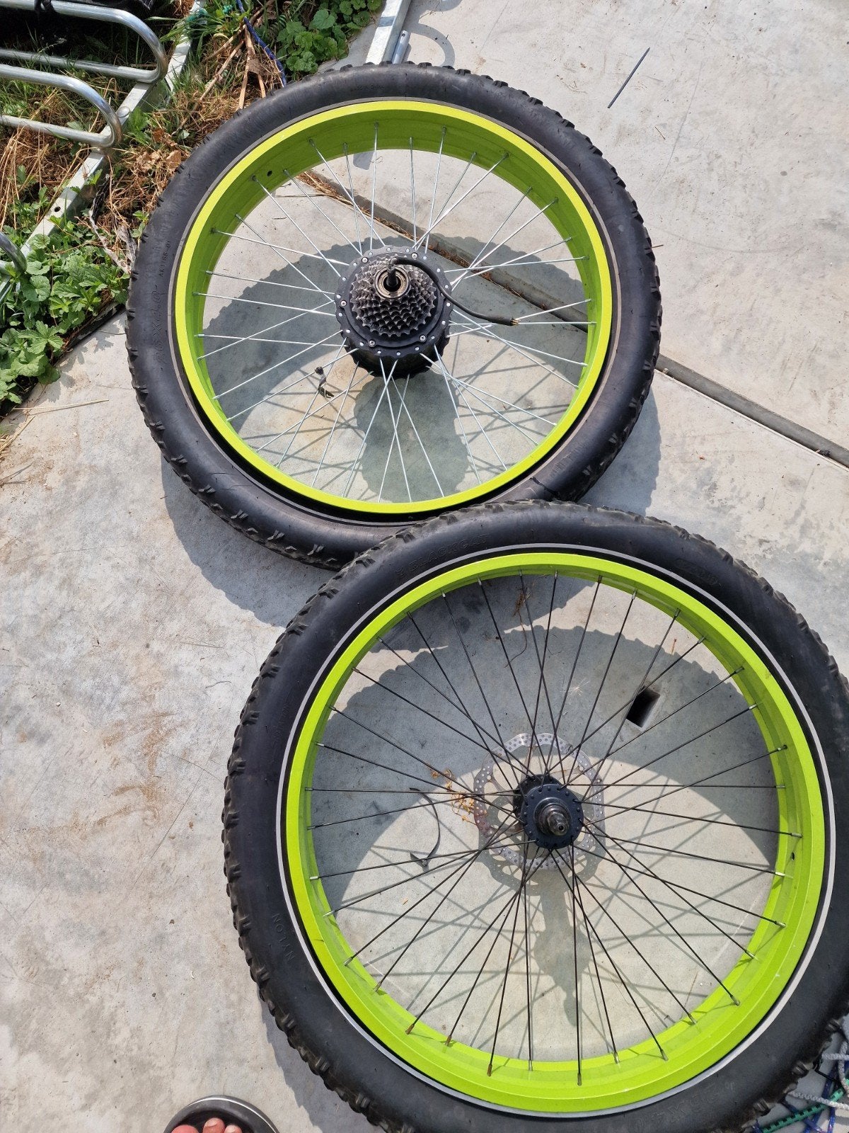 Fatbike wielset met motor 48V26", Wiel, Gebruikt, Onbekend, Ophalen of Verzenden
