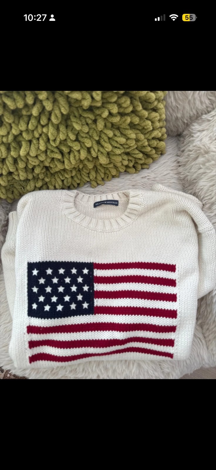 Brandy Melville USA vlag trui, Ophalen of Verzenden, Zo goed als nieuw, Maat 36 (S), Wit
