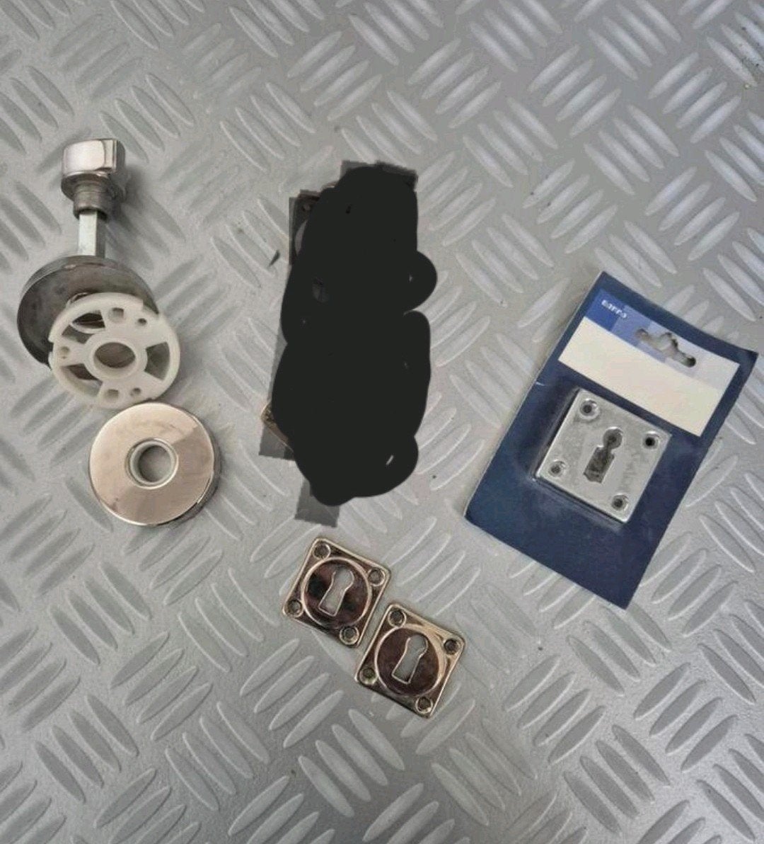 Sleutelrozetten en badkamerslot, Ophalen of Verzenden, Rvs, Slot