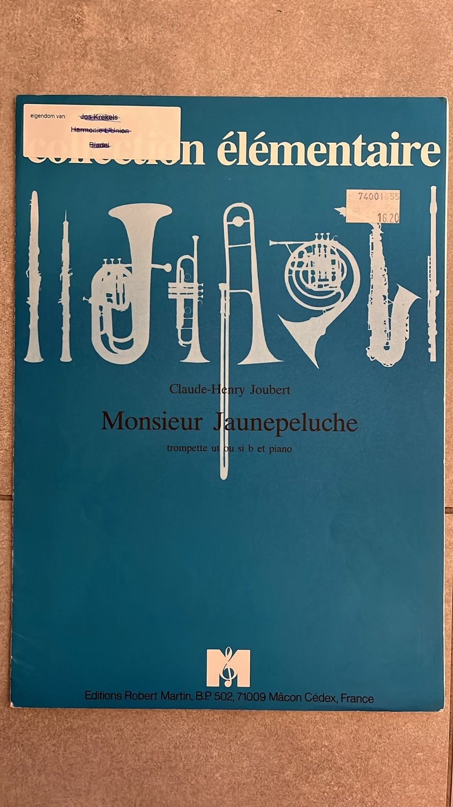 Claude-Henry Joubert - Monsieur Jaunepeluche (Trompet & Pian, Muziek en Instrumenten, Bladmuziek, Gebruikt, Klassiek, Ophalen of Verzenden