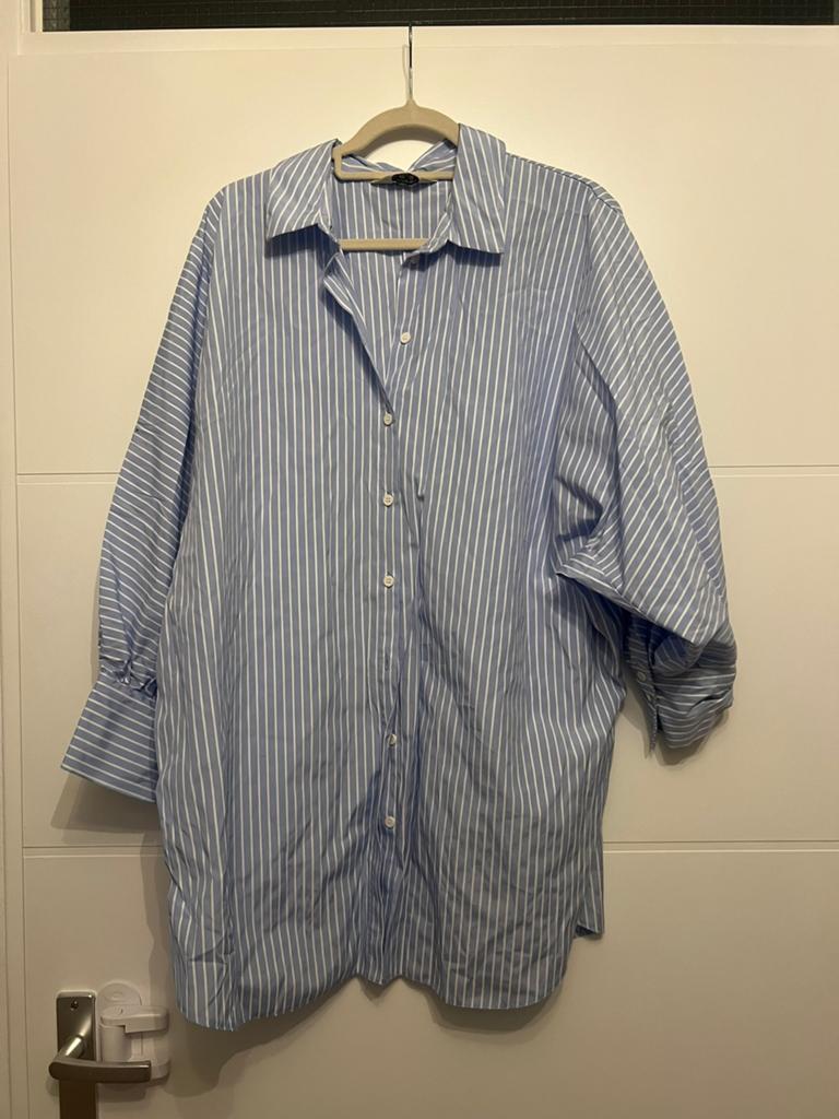 Dames blouse wit blauw overhemd primark maat 44, Ophalen of Verzenden, Zo goed als nieuw, Maat 42/44 (L), Blauw
