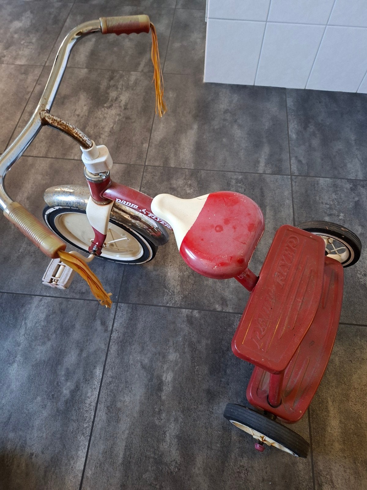 Radio Flyer driewieler - Vintage en robuust, Fietsen en Brommers, Ophalen, Zijwieltjes, Velgrem, Radio Flyer