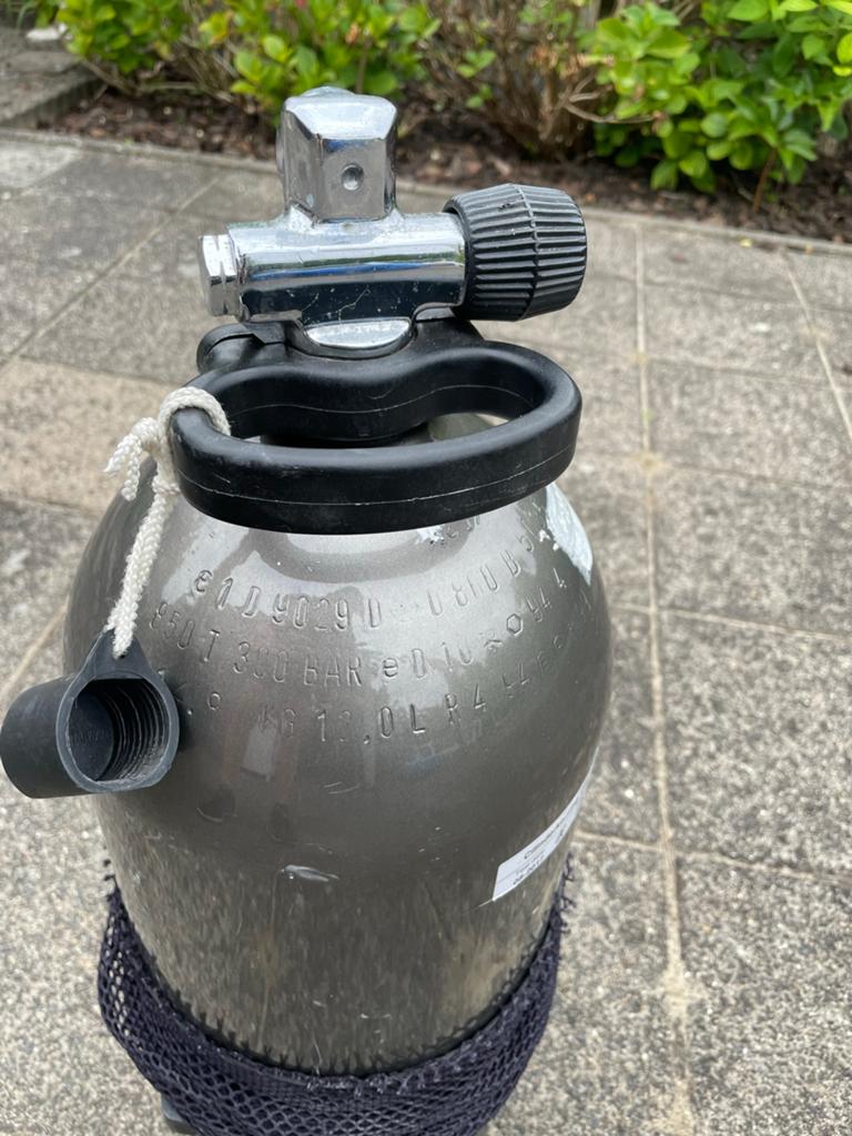 Duikfles 12 liter - nieuw gekeurd, Watersport en Boten, Duiken, Ophalen, Gebruikt, Duikfles