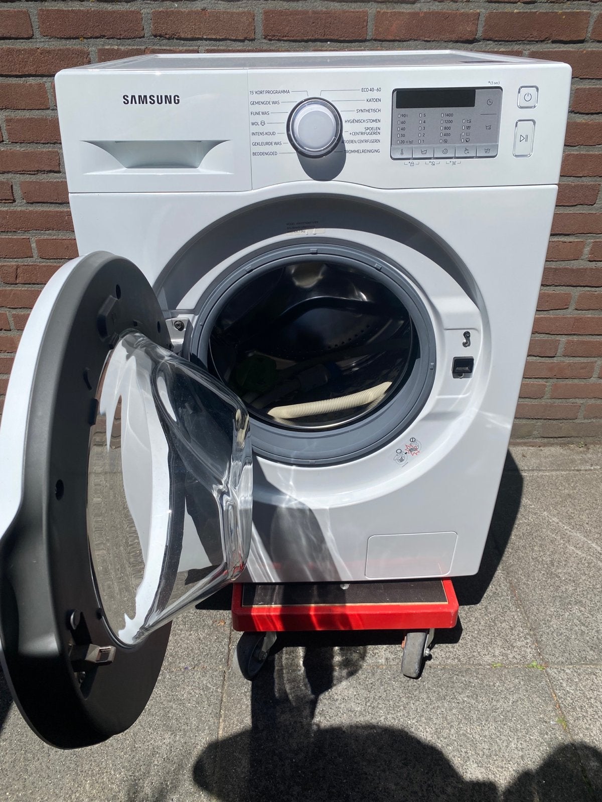 Samsung Wasmachine 7kg 1400tpm EcoBubble Energie B, Ophalen, Gebruikt, Voorlader, 85 tot 90 cm
