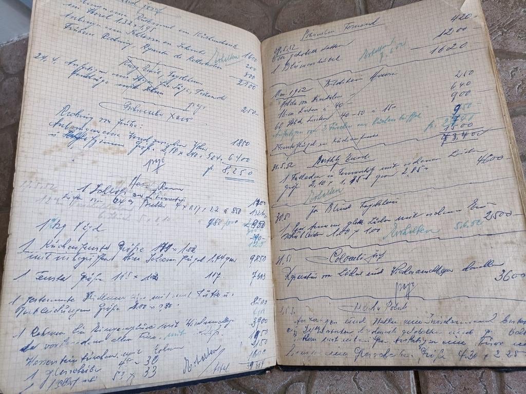 Oud handgeschreven Frans kasboek uit 1950, Ophalen of Verzenden, Gelezen, Onbekend