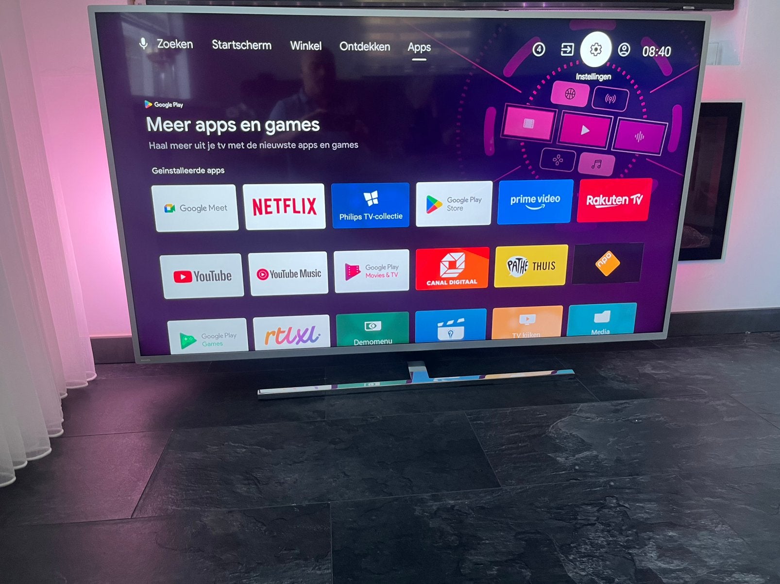 Philips 58 inch 2021 ambilicht 4k android hdr dolby vision, Ophalen, Philips, 50 Hz, Zo goed als nieuw