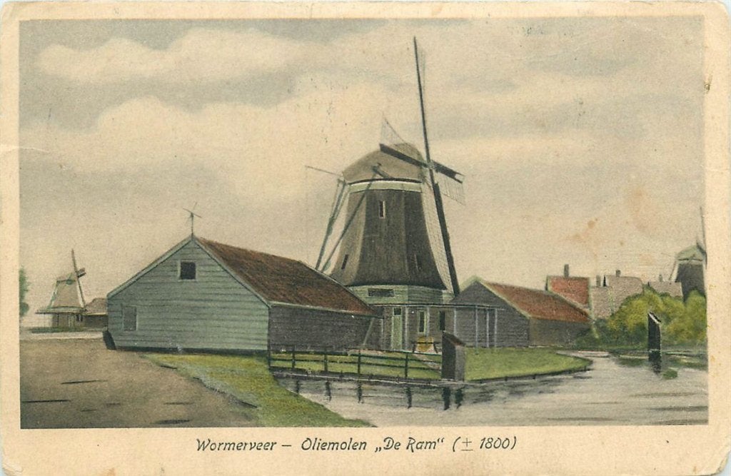 702-067-049 Wormerveer Oliemolen De Ram, Verzenden, Voor 1920, Noord-Holland