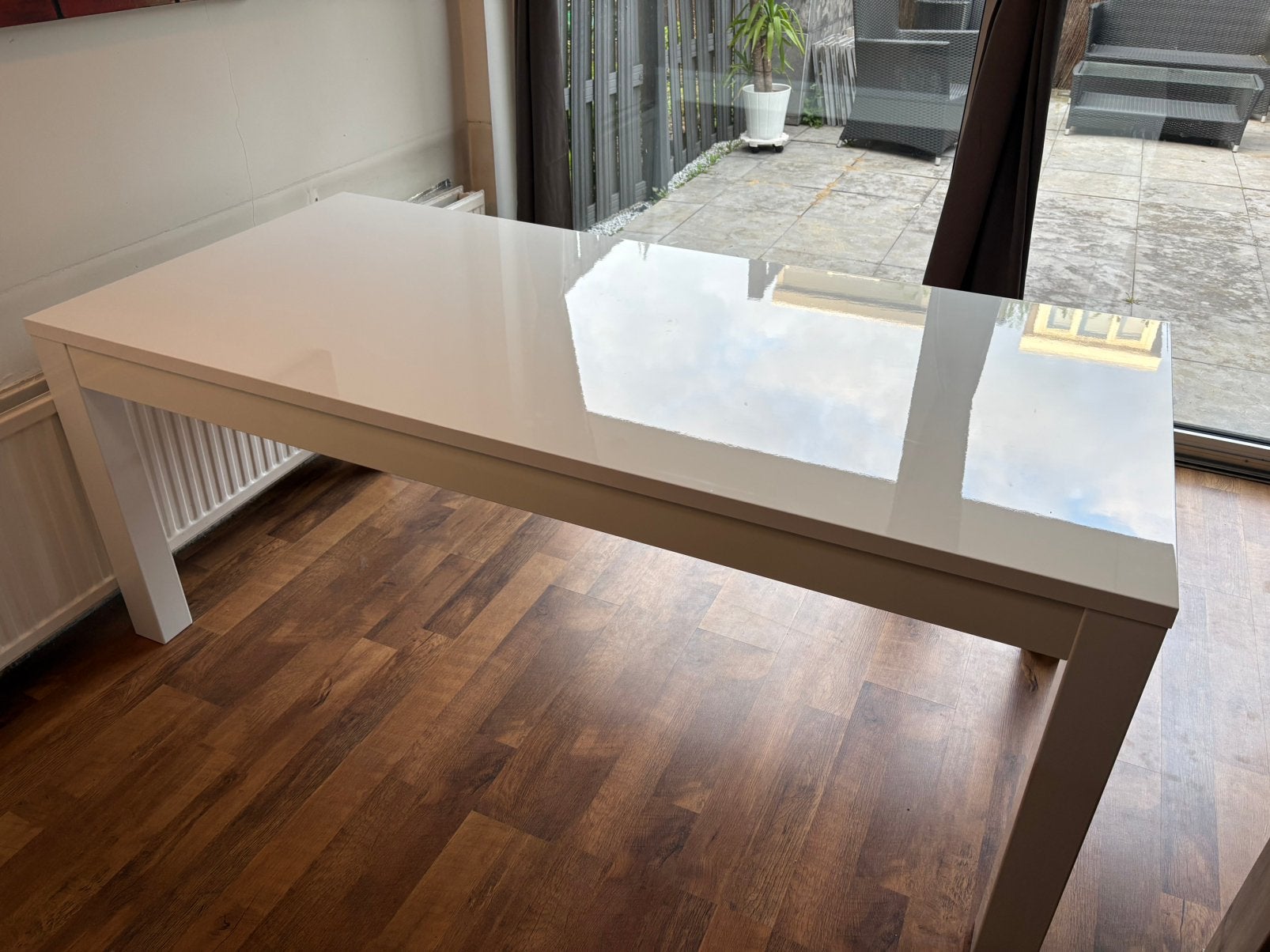 Eettafel, Huis en Inrichting, Tafels | Eettafels, Ophalen, 50 tot 100 cm, Zo goed als nieuw, 150 tot 200 cm