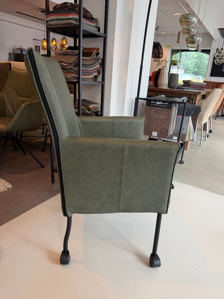 Leren eetkamerstoel Freek XL set van 6 | Woonloods Dongen, Huis en Inrichting, Stoelen, Ophalen, Nieuw, Leer, Vijf, Zes of meer stoelen