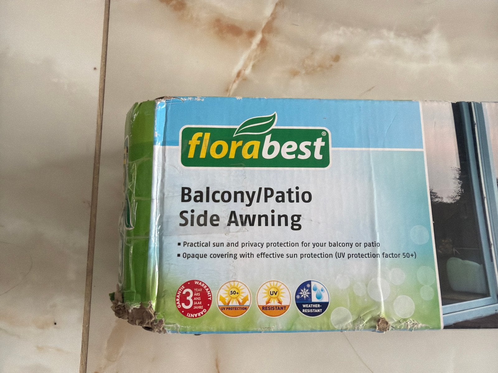 Florabest Balkon/Terras Zijscherm - Antraciet 140x140cm, Tuin en Terras, Ophalen, Overige typen, Nieuw, Minder dan 250 cm