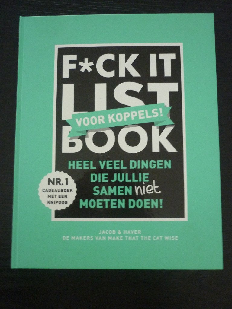 Fuck It Listbook voor koppel / kado samenwonen / trouwen, Ophalen of Verzenden, Zo goed als nieuw, Overige typen