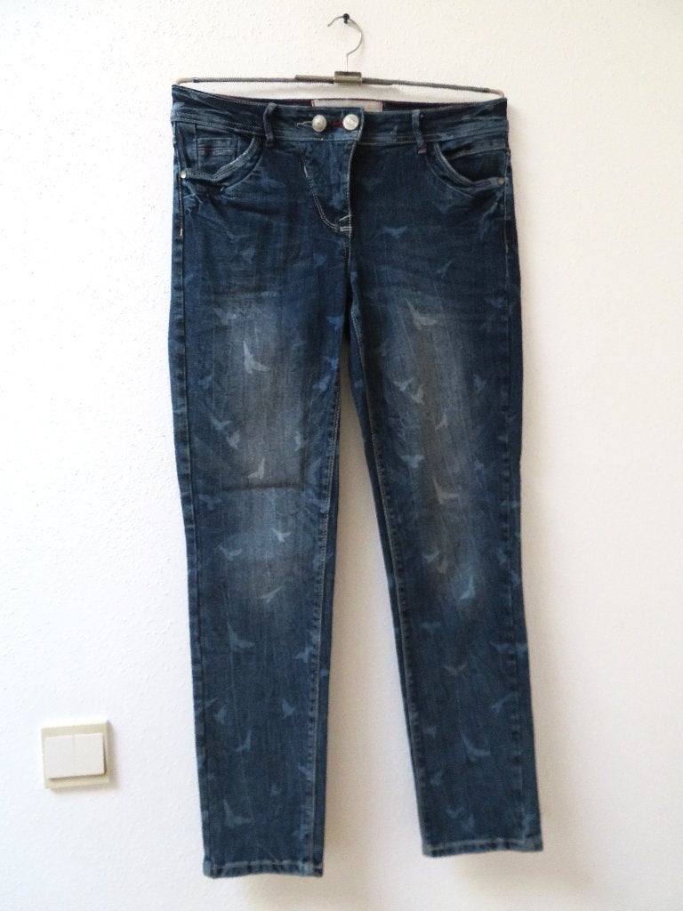 M56 CECIL aparte jeans broek blauw maat 27 = 36, Blauw, Ophalen of Verzenden, Zo goed als nieuw, Maat 36 (S)