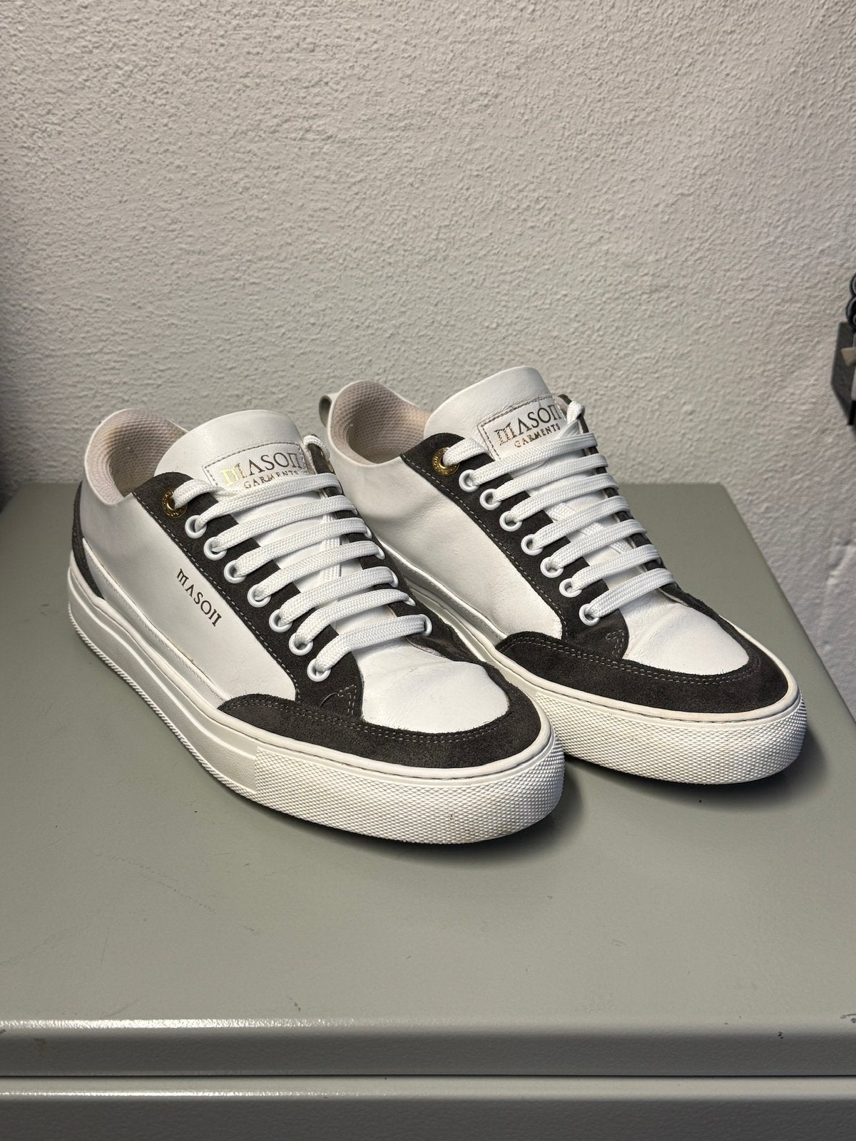 Mason garments 42 wit grijs, Kleding | Heren, Wit, Ophalen of Verzenden, Sneakers of Gympen, Zo goed als nieuw