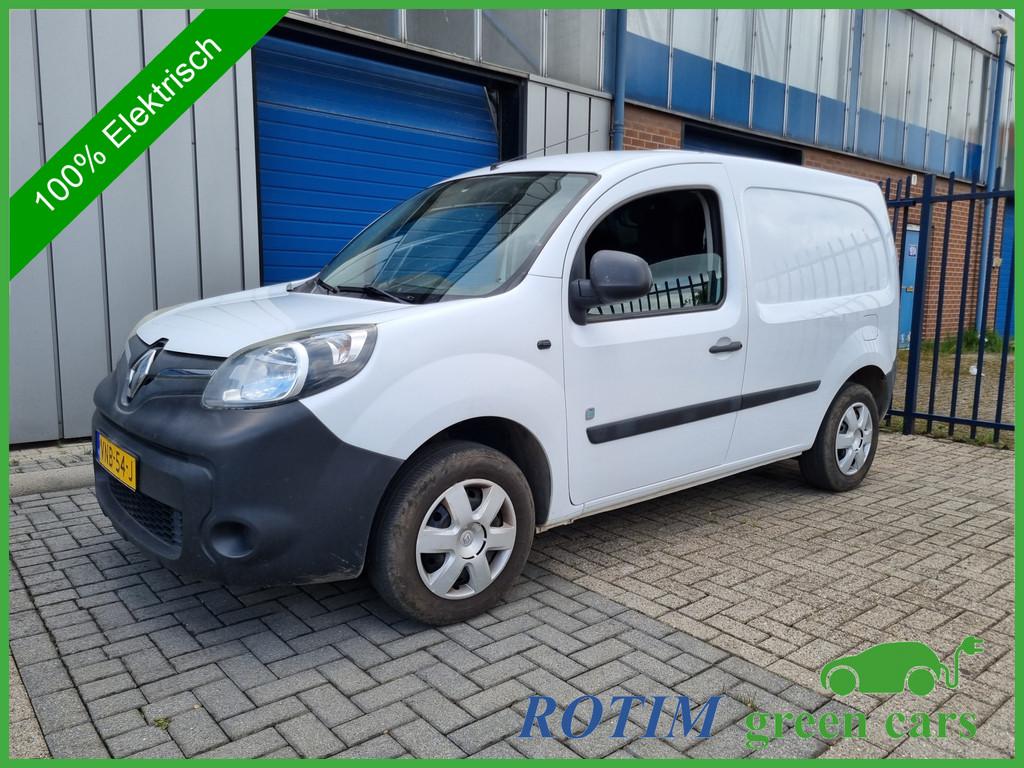 Renault Kangoo Express Z.E. 22 kwh trekhaak, koopaccu inruil, Auto's, Bestelauto's, Gebruikt, Wit, 2 stoelen, Electronic Stability Program (ESP)