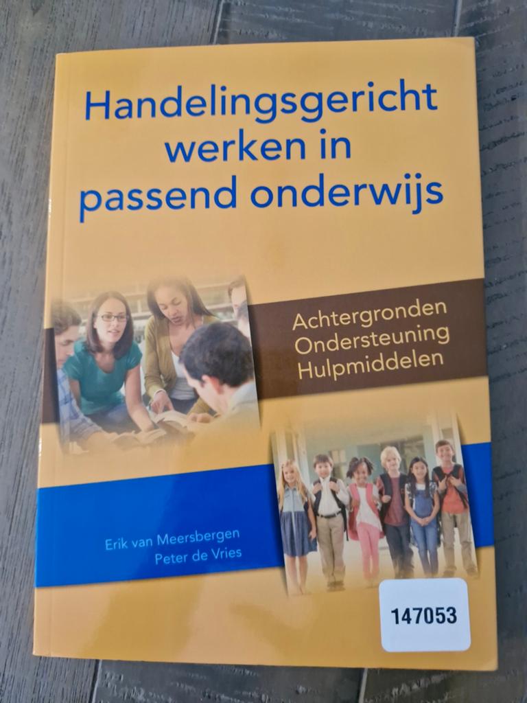 Handelingsgericht werken in passend onderwijs, Zo goed als nieuw, Erik van Meersbergen, Peter de Vries, Gamma, HBO