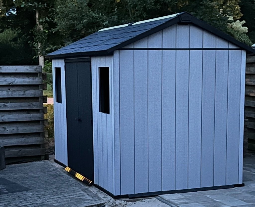 Keter Oakland 1175 & 7511 Kunststof Tuinhuis, Tuin en Terras, Ophalen, Kunststof, 200 tot 400 cm, Tuinhuis