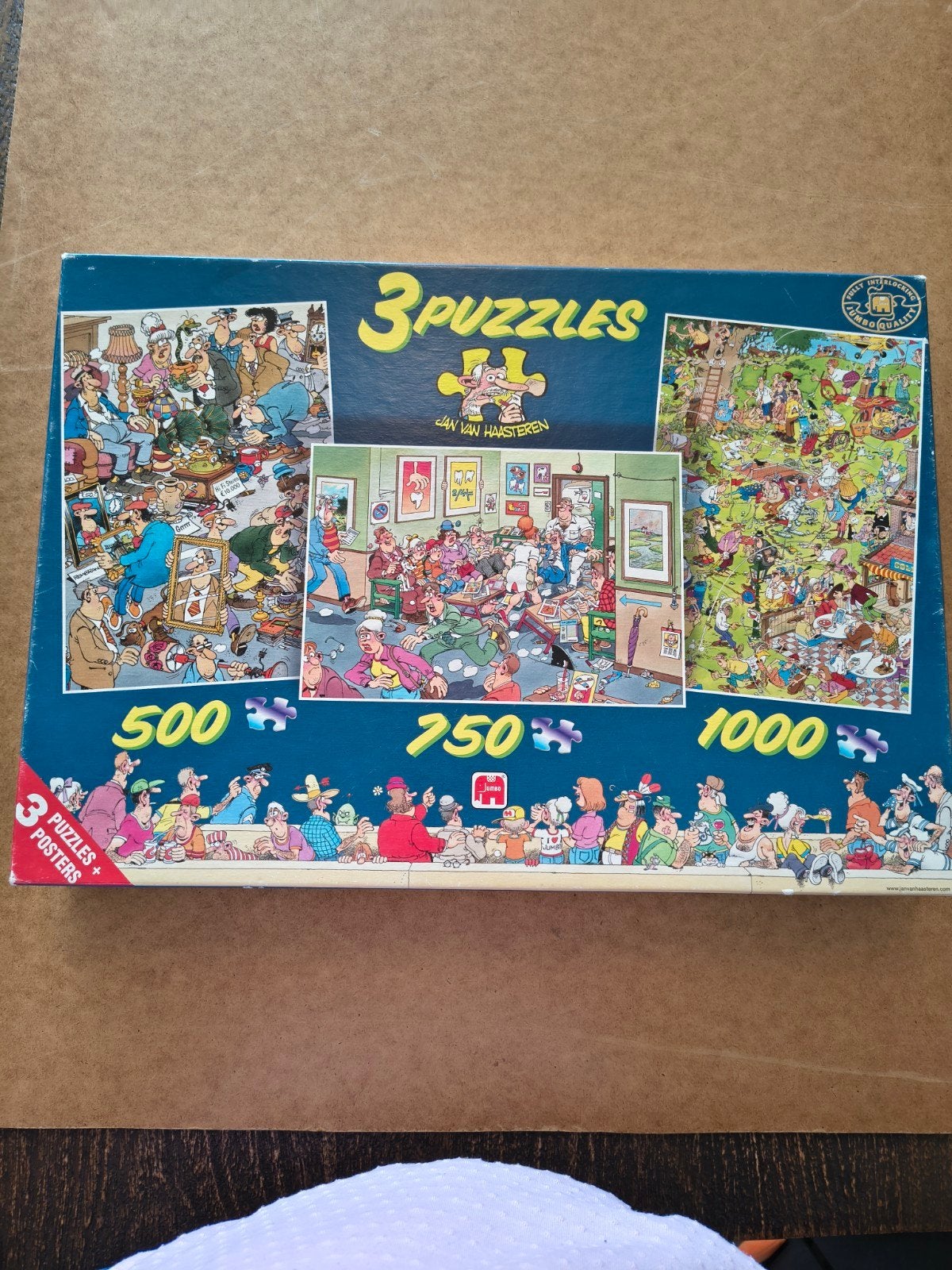 Jan van Haasteren 3 Puzzels (500, 750, 1000 stukjes), Ophalen of Verzenden, Meer dan 1500 stukjes, Gebruikt, Legpuzzel