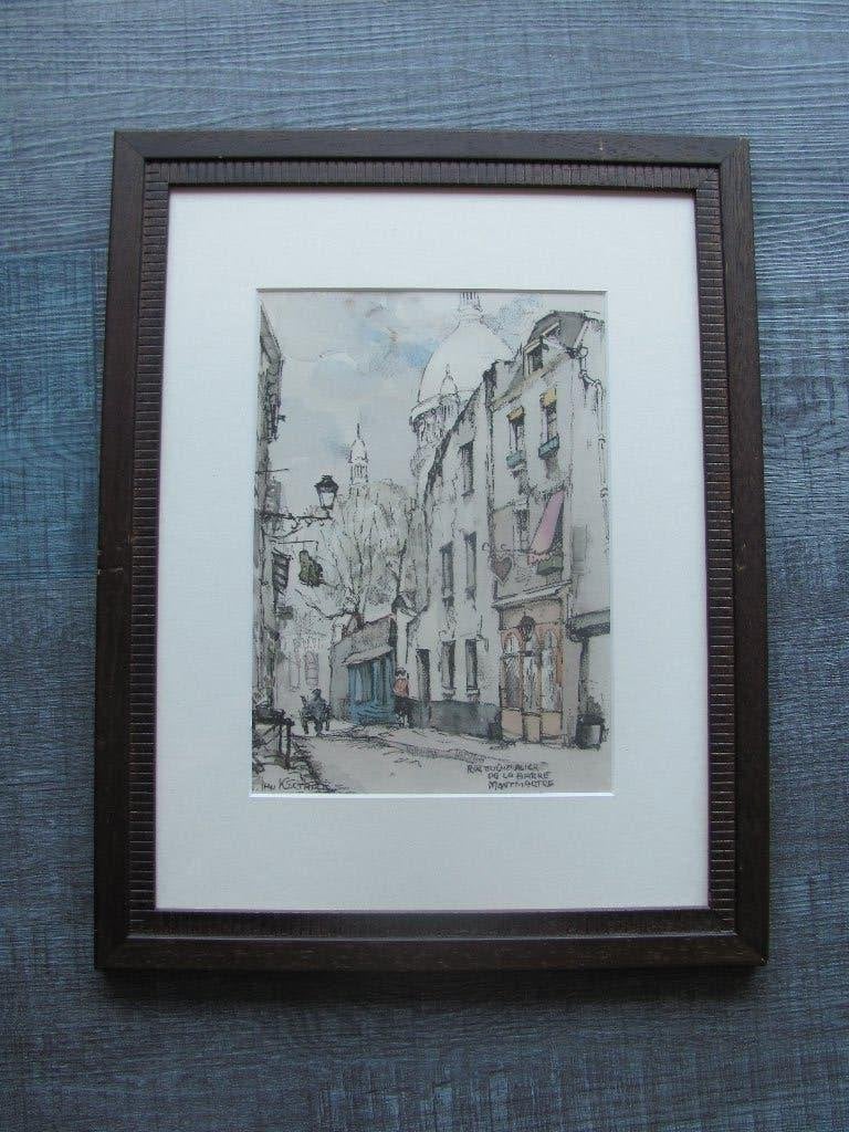 Parijs - Jan Korthals - 5 prenten/litho's, Zo goed als nieuw, 1940 tot 1960, Prent, Buitenland