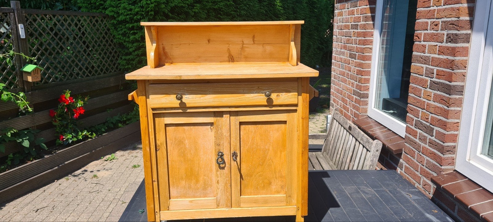 Antieke vintage grenen commode, Ophalen, Gebruikt