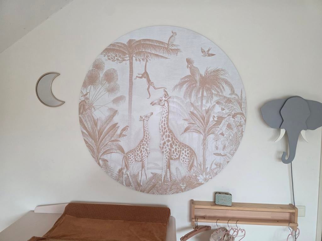 Pimpelmees 'behangcirkel' Dibond terracotta, Kinderen en Baby's, Kinderkamer | Inrichting en Decoratie, Ophalen, Zo goed als nieuw