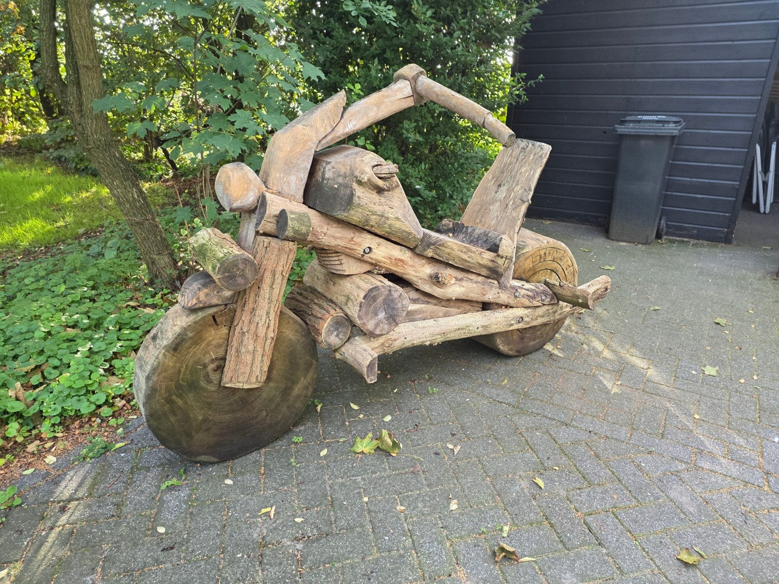 Harley Davidson indian motorcycles motor hout mancave bar, Tuin en Terras, Ophalen, Gebruikt, Hout, Overige typen