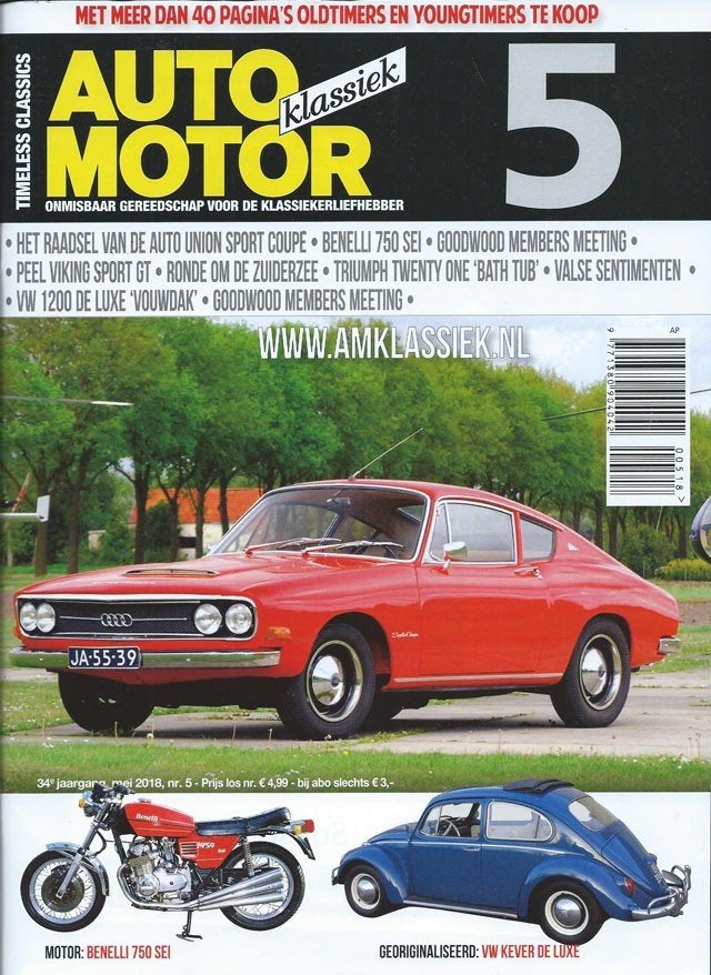 AMK 5 2018 : Auto Union Sport Coupe - VW Kever 1200 de Luxe, Ophalen of Verzenden, Gelezen, Algemeen