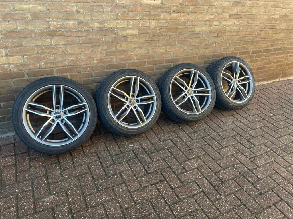 Originele 18” Monaco 5x120 Gaats BMW Vlgen Banden 225 45 18, Ophalen, BMW