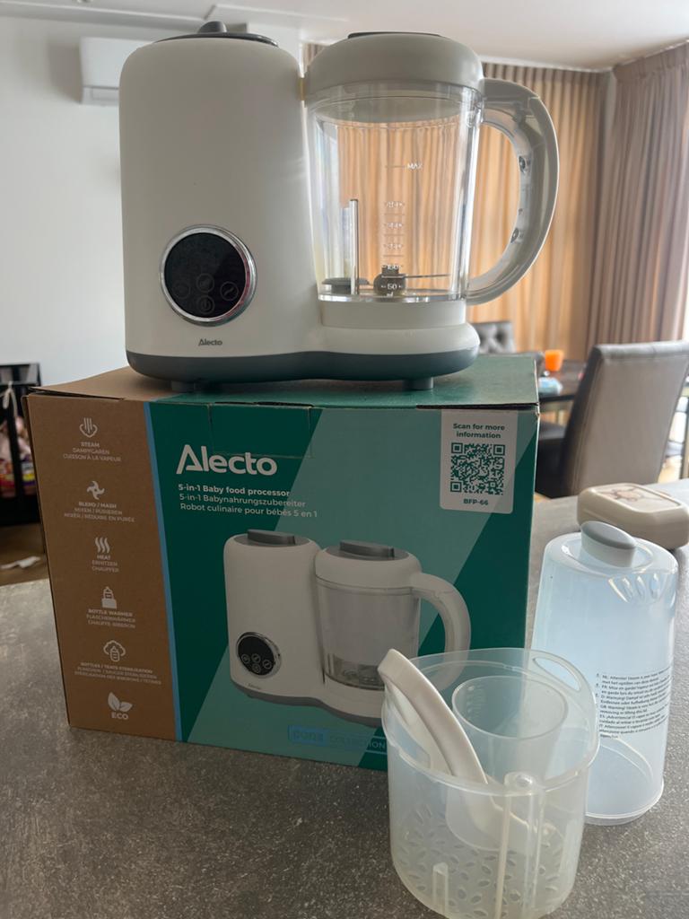 Baby Voedingsbereider alecto 5 in 1, Minder dan 1 liter, Ophalen of Verzenden, Zo goed als nieuw, 3 snelheden of meer