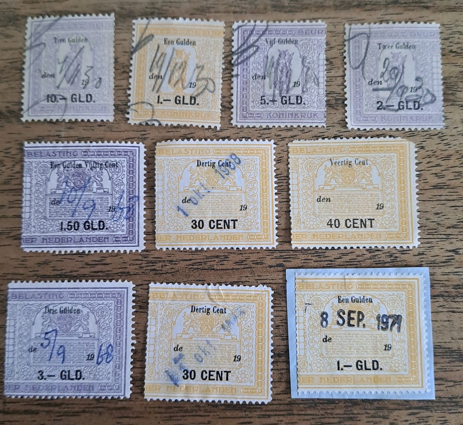 Nederlandse belastingzegels - Diverse waarden en jaren, Postzegels en Munten, Postzegels | Nederland, Ophalen of Verzenden
