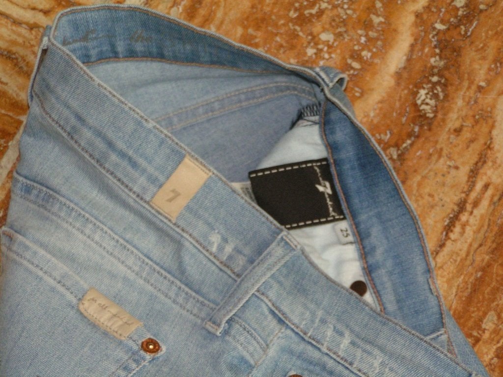 7 FOR ALL MANKIND skinny,Mt 25 topstaat, Tweedehands, Blauw, Tweedehands, 7 for all mankind