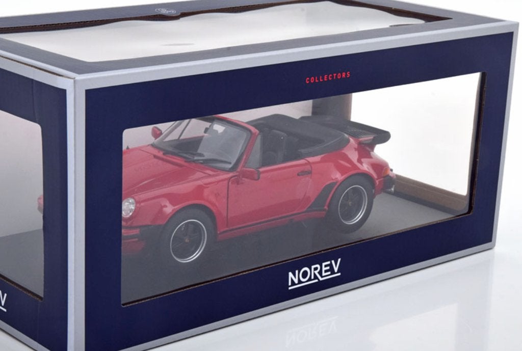Porsche 911 Turbo Cabriolet 1987 Rood 1/18 NOREV ref: 187664, Verzenden, Nieuw, Auto, Norev