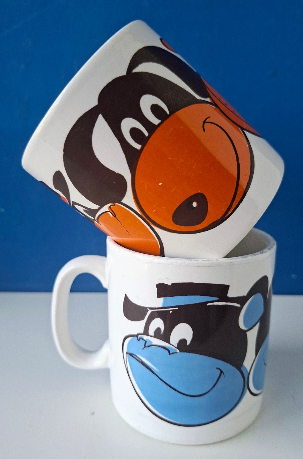 Retro Engelse koffiemokken/Carthwrights Staffordshire, Huis en Inrichting, Gebruikt, Ophalen of Verzenden, Overige stijlen, Kop(pen) en/of Schotel(s)