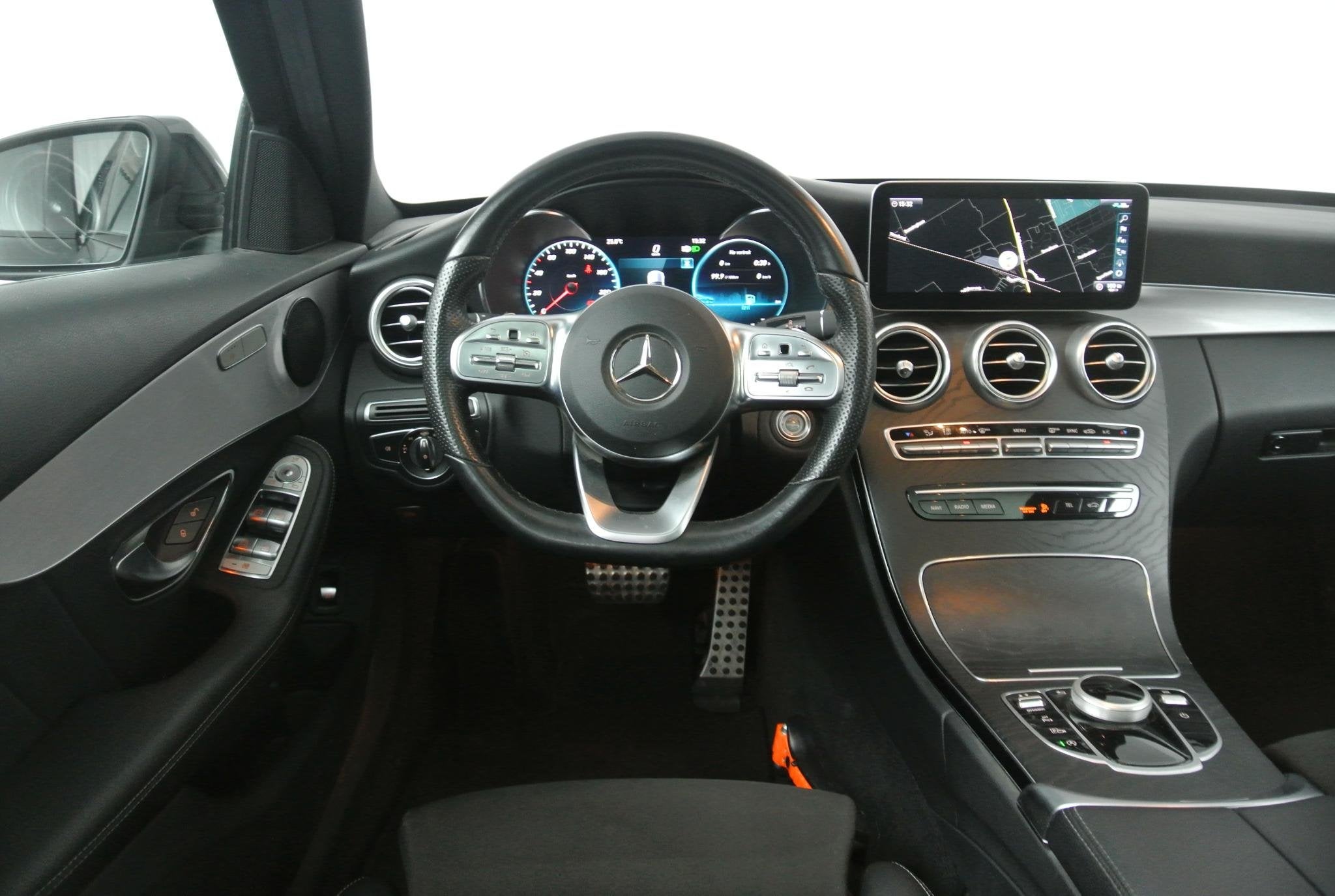 Mercedes-Benz C-klasse Estate 180 AMG Line | Panoramadak | T, Automaat, Met garantie (alle), Leder en Stof, C-Klasse