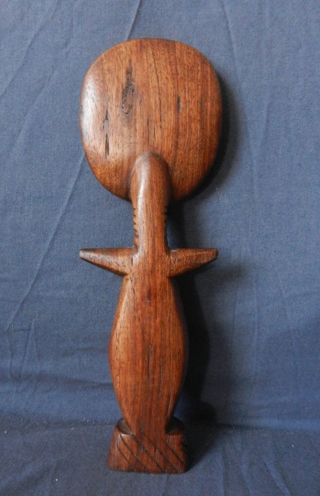 Houten vruchtbaarheidsbeeld Akuaba m kralen Ashanti Ghana, Hout, Handgemaakt, Bruin, Afrika