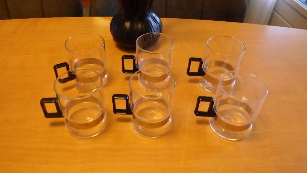 mooie retro theeglazen (jaren '80, made in Holland), Verzamelen, Retro, Ophalen of Verzenden, Overige typen