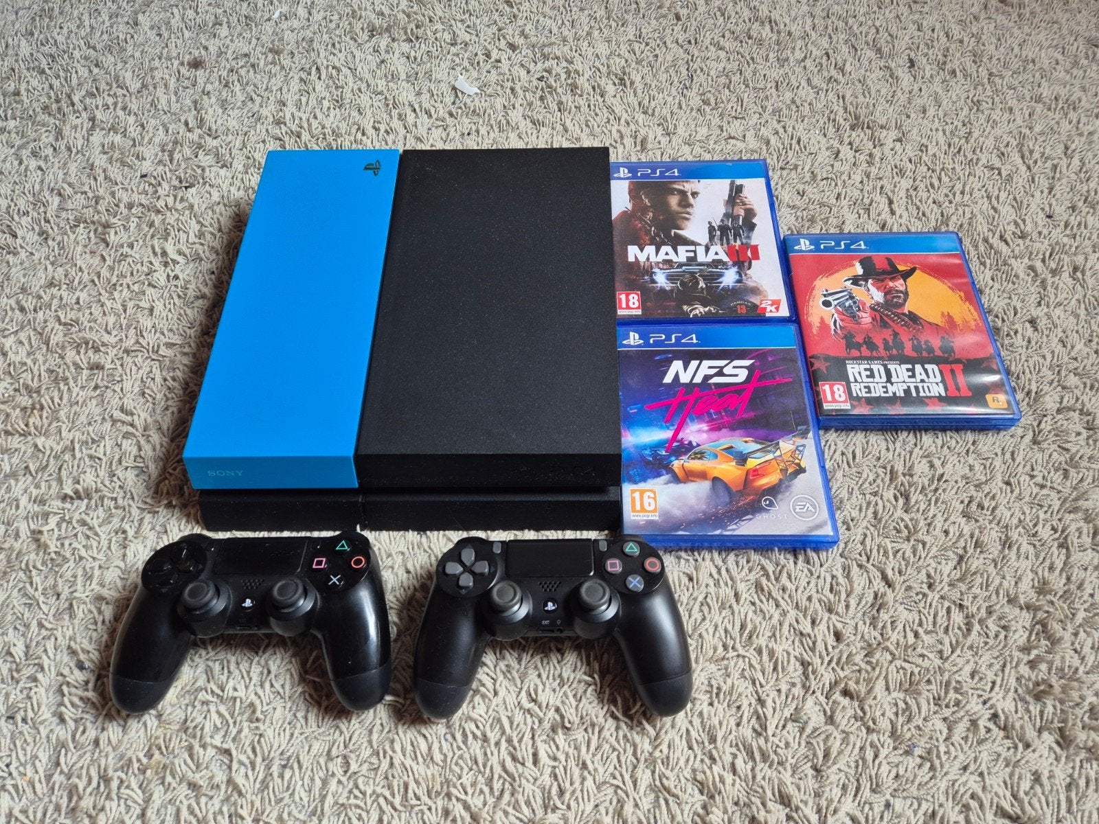 Playstation 4 2x controller incl games, Spelcomputers en Games, Ophalen, Gebruikt, Met 2 controllers, Original