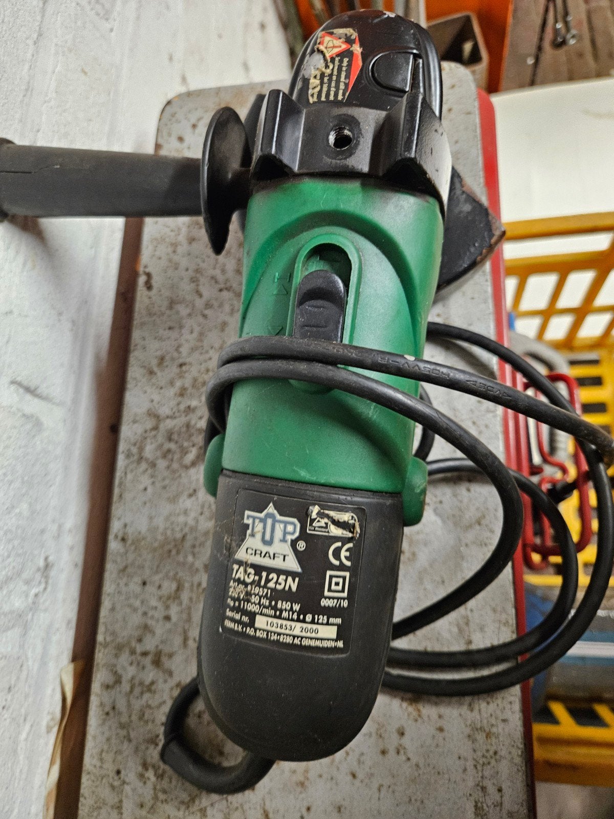 Topcraft haakse slijper, Ophalen, Gebruikt, 700 tot 1000 watt, Haakse handslijpmachine