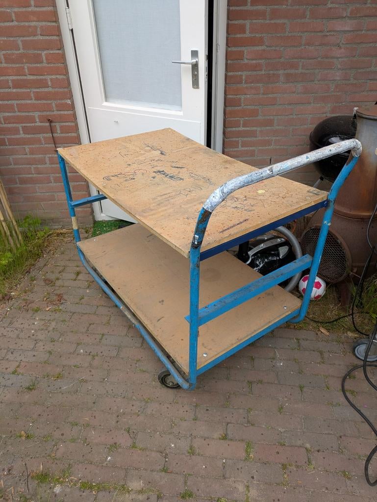 Transportkar magazijnkar, Doe-het-zelf en Verbouw, Werkbanken, Ophalen