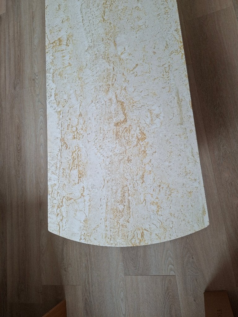 Travertin salontafel, Ophalen, Gebruikt, 100 tot 150 cm, Vintage