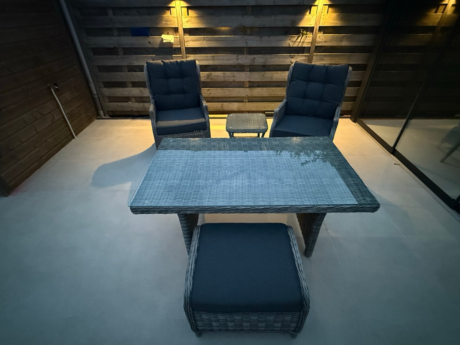 Zo goed als nieuwe 5-delige Garden Collections tuinset, Tuin en Terras, Tuinsets en Loungesets, Bijzettafel, Zo goed als nieuw