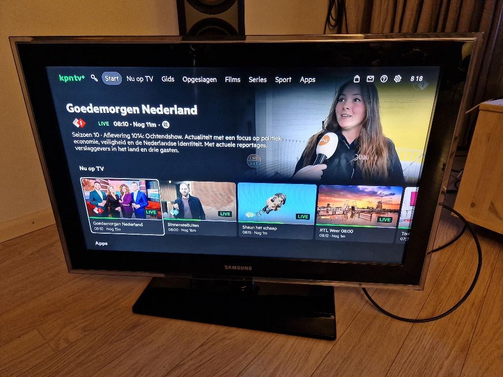 Samsung 32 inch televisie voor een kratje Hertog Jan, Ophalen, Gebruikt, 50 Hz, 80 tot 100 cm