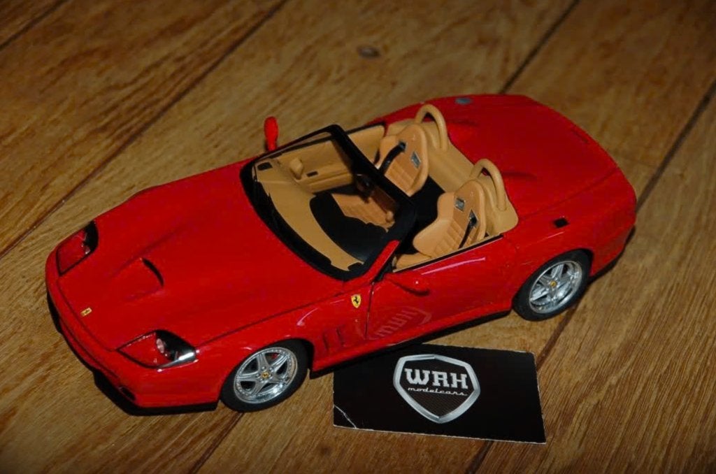 1:18 FERRARI 550 BARCHETTA rood Hotwheels elite no box WRH, Verzenden, Zo goed als nieuw, Auto, Hot Wheels