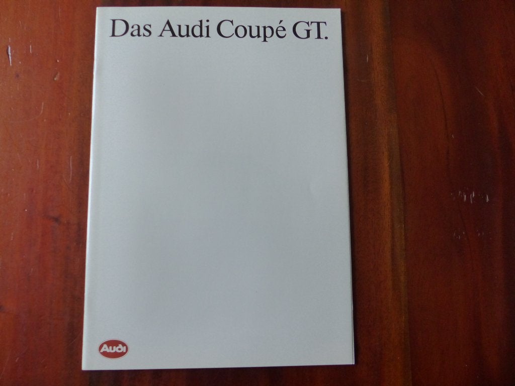 Audi Coupé GT 1987 brochure    Duits, Verzenden, Nieuw, Audi