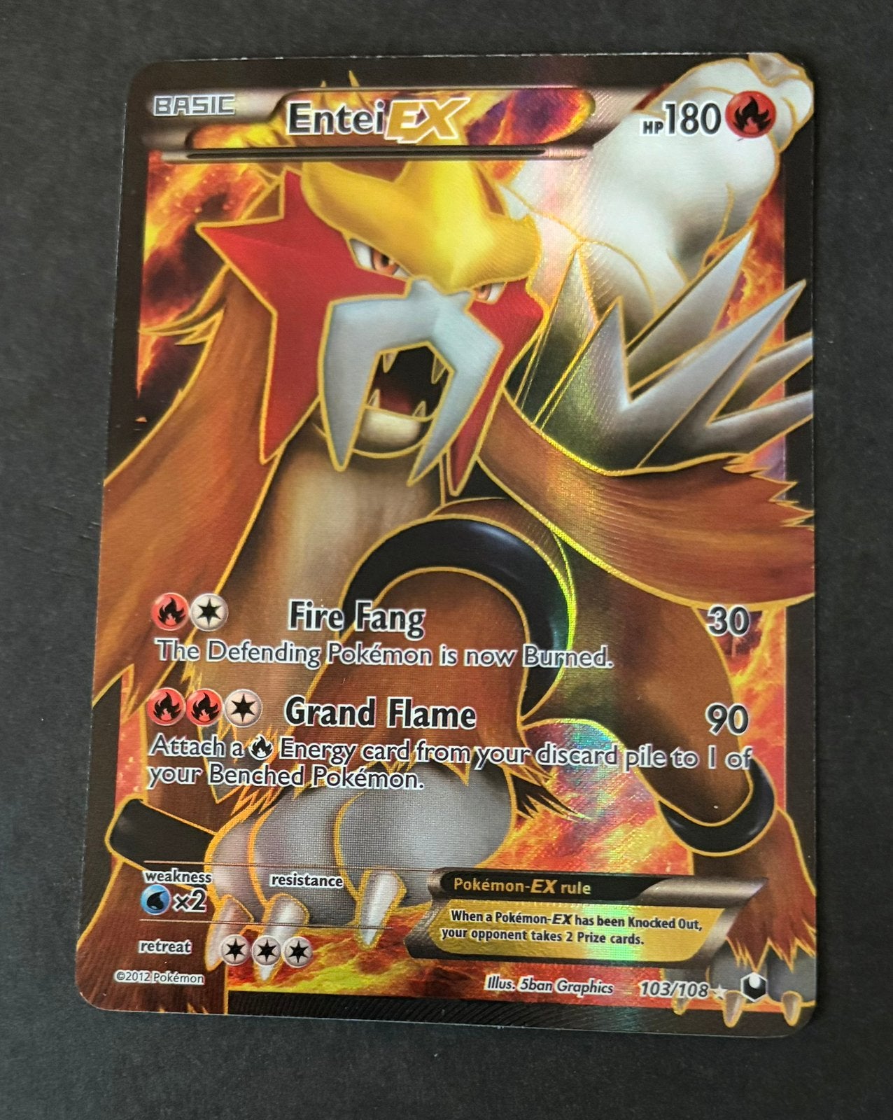 Entei-EX103/108 Full Art, Ophalen, Nieuw, Losse kaart, Foil